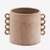 Madam Stoltz Summer Collection Stoneware Rose Plant Pot With Ruffles - 2 Sizes Available