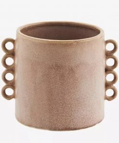 Madam Stoltz Summer Collection Stoneware Rose Plant Pot With Ruffles - 2 Sizes Available