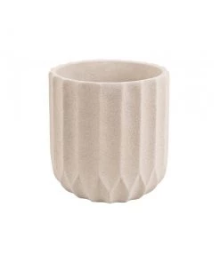 Present Time Plant Pots Medium Stripes Clay Cement Plant Pot
