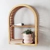 Madam Stoltz Alana Arched Rattan Wall Shelf