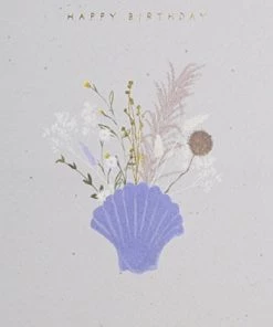 Meraki Greeting Cards 'Happy Birthday' Shell Vase Greeting Card Stationery & Prints