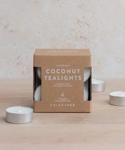 Something Different Coconut Tealights (set Of 12) 4 Hr Burn Time Candles & Room Scents