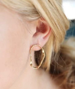 Lisa Angel Wavy Organic Shape Earrings