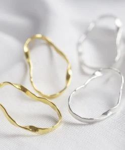 Lisa Angel Wavy Organic Shape Earrings