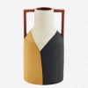 Madam Stoltz Homeware Terracotta Pattern Vase With Handles 1 Madam Stoltz Homeware Terracotta Pattern Vase With Handles